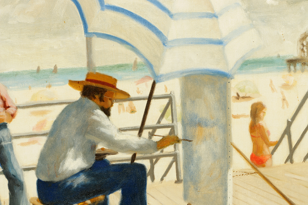 Rachel V. Hartley Oil Painting on Canvas Coastal Scene