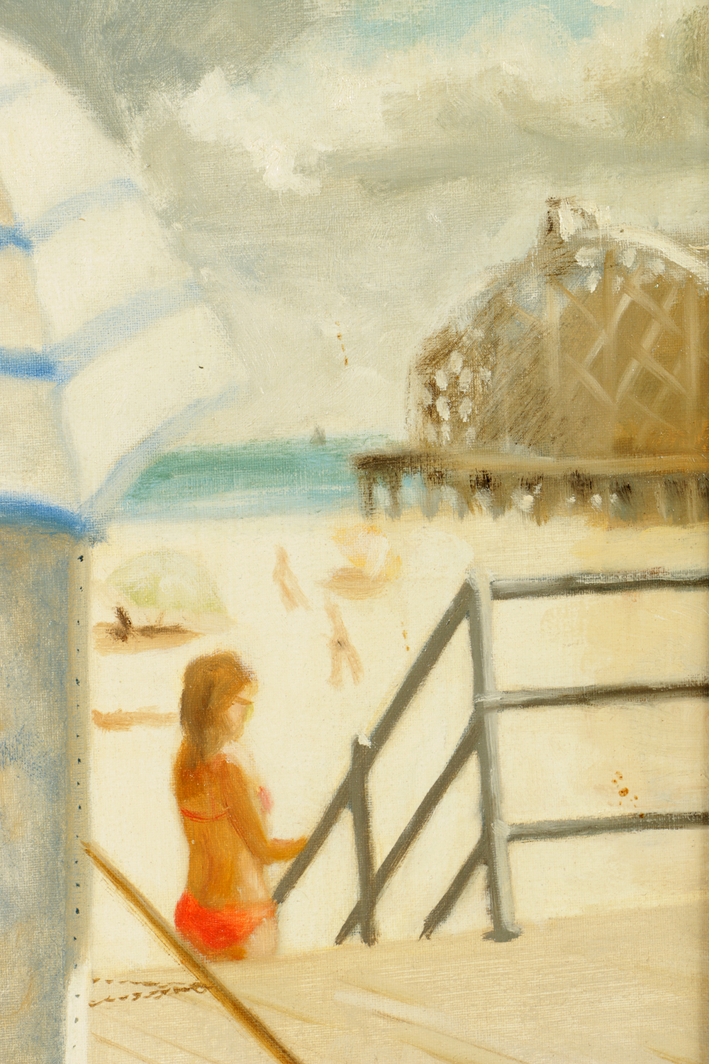 Rachel V. Hartley Oil Painting on Canvas Coastal Scene