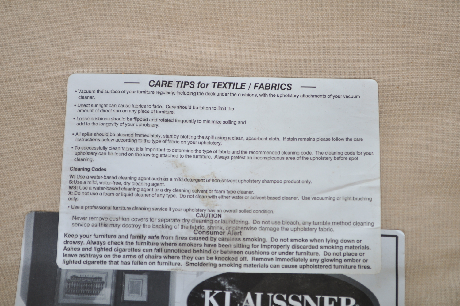 Contemporary Beige Sofa by Klaussner Furniture