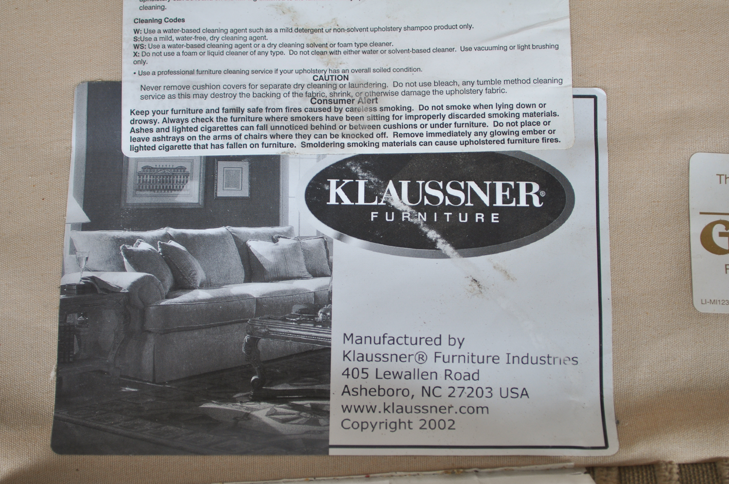 Contemporary Beige Sofa by Klaussner Furniture