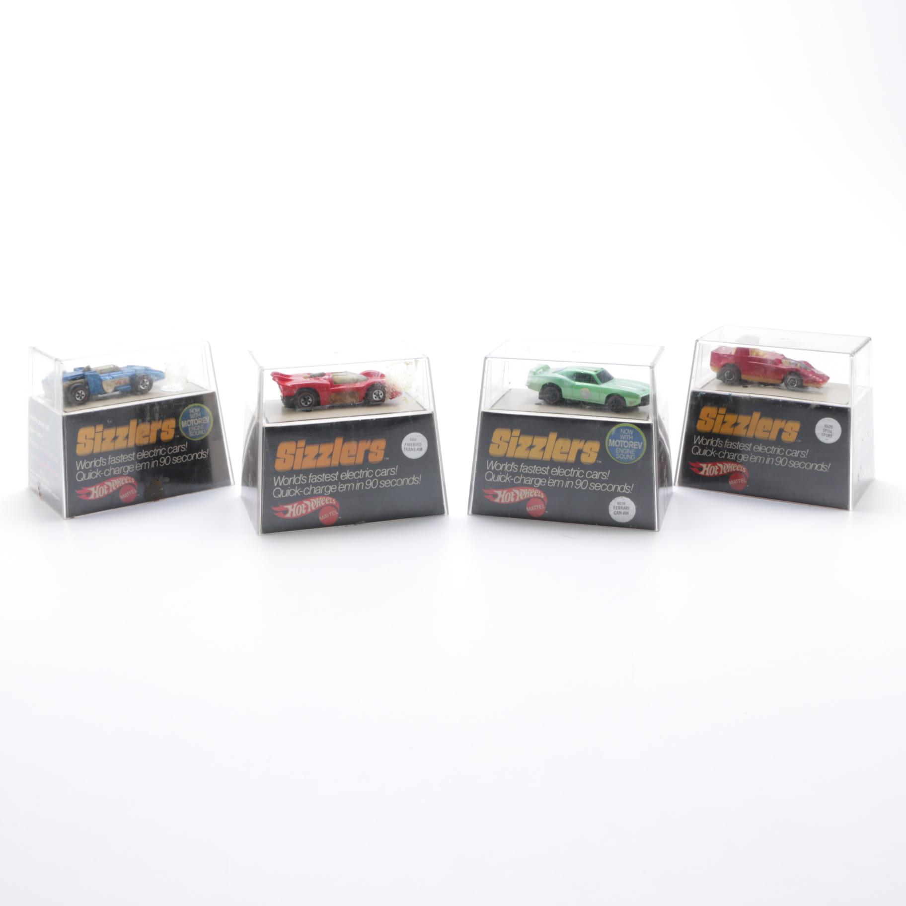 Collection of Vintage "Sizzlers" Electric Hot Wheels Cars