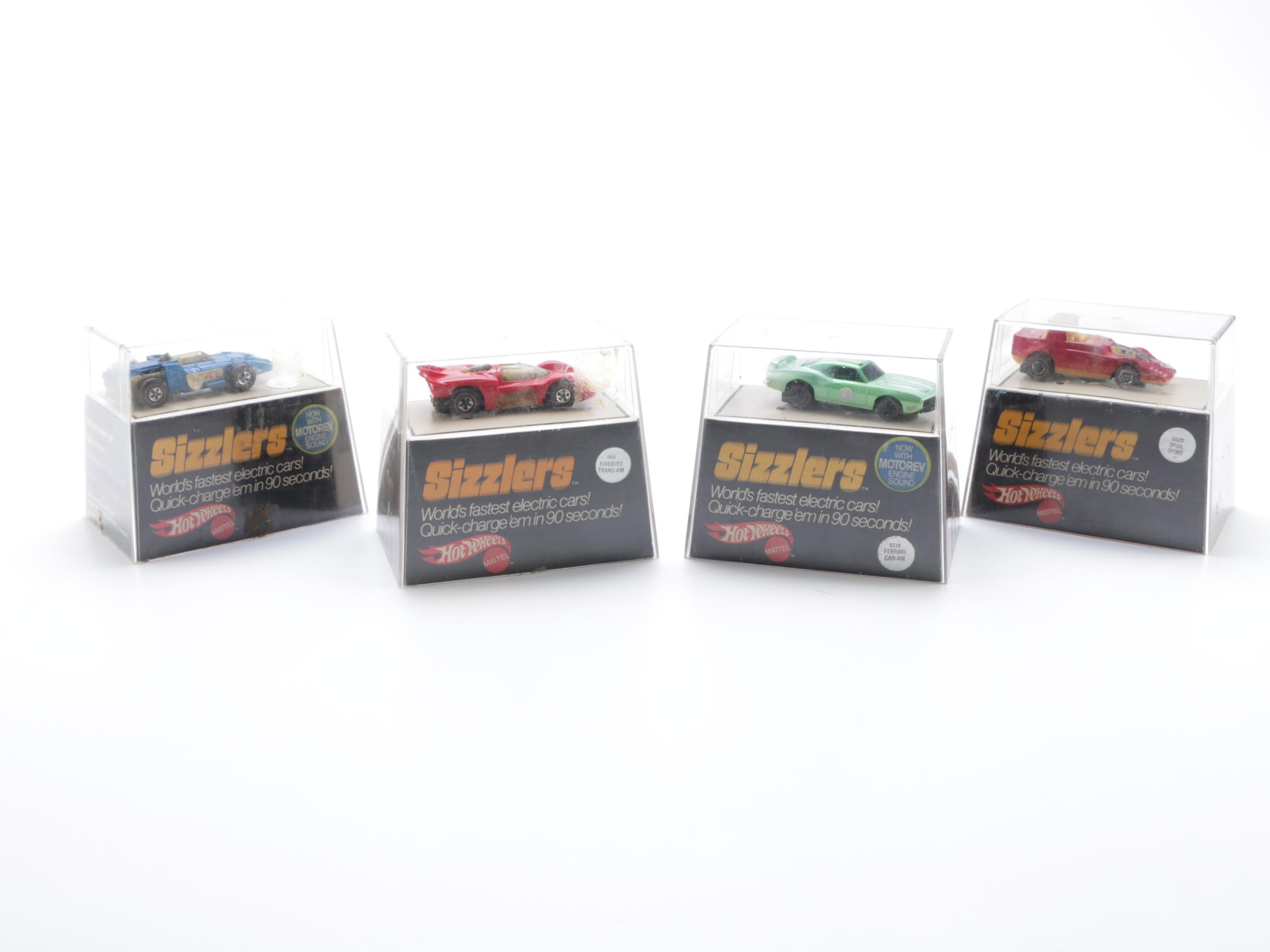 Collection of Vintage "Sizzlers" Electric Hot Wheels Cars