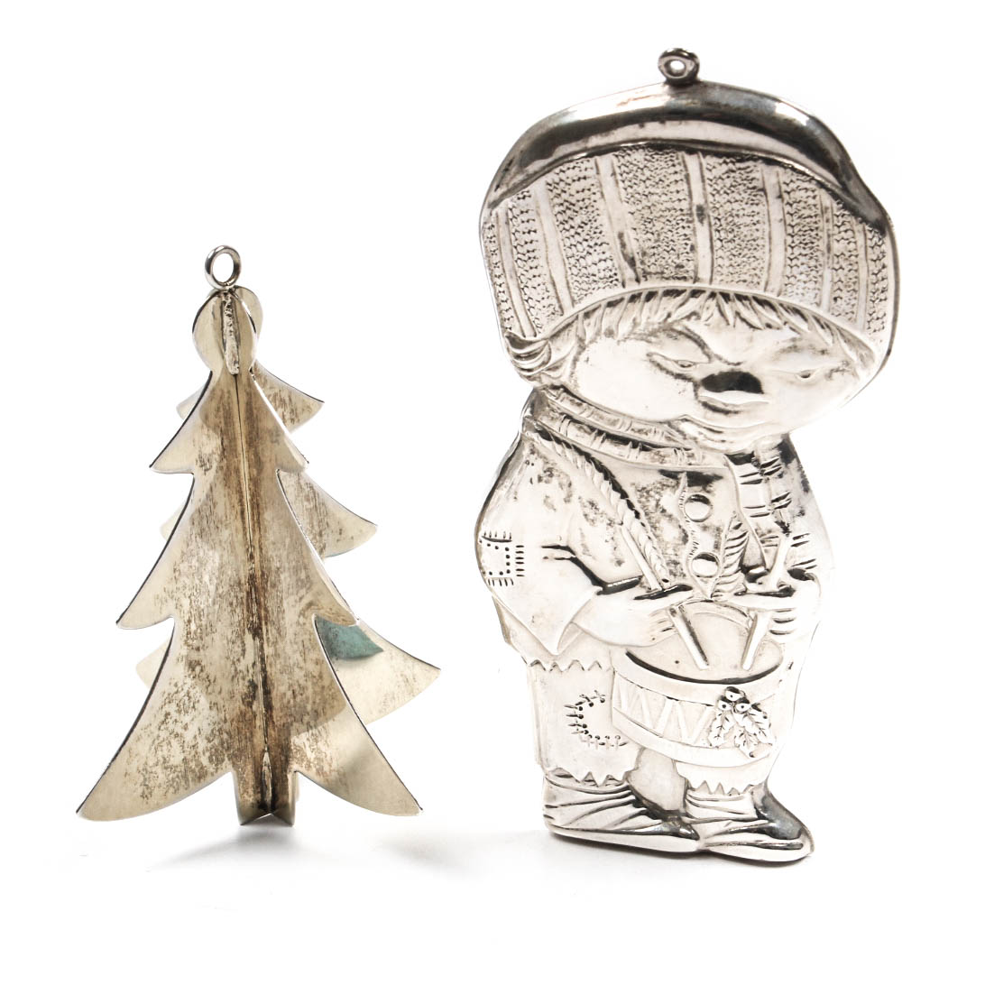 Sterling Silver Gorham and Cartier Christmas Ornaments