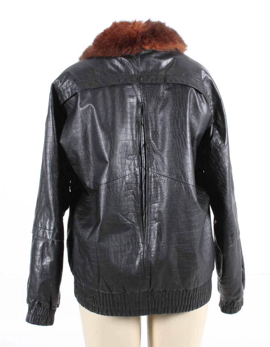 Vintage Leather Jacket With Fur Lining