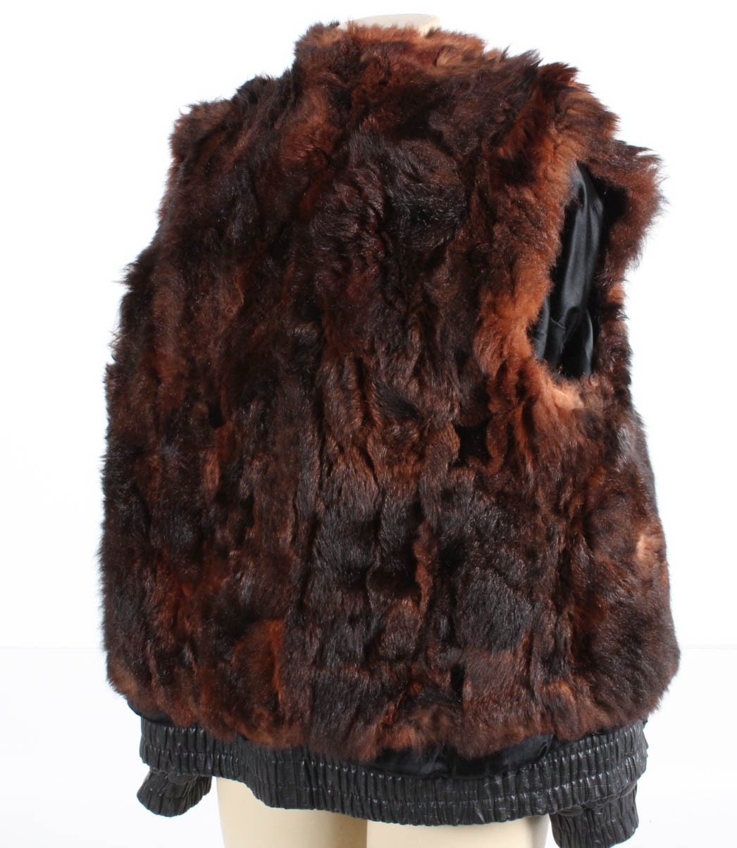 Vintage Leather Jacket With Fur Lining