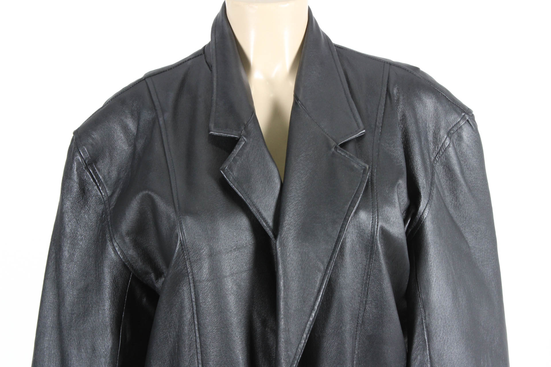 City Streets Full Length Leather Trench Coat