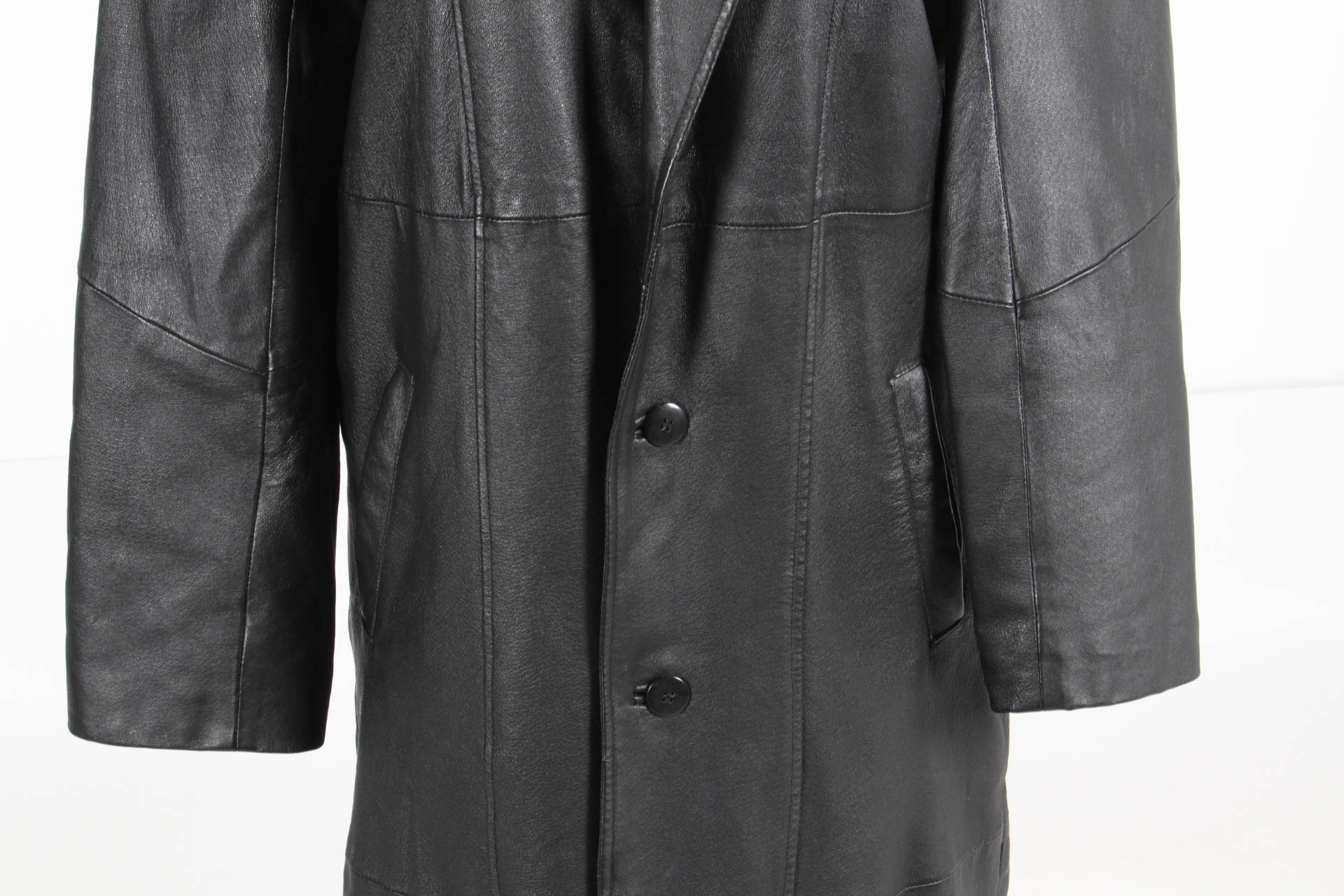 City Streets Full Length Leather Trench Coat