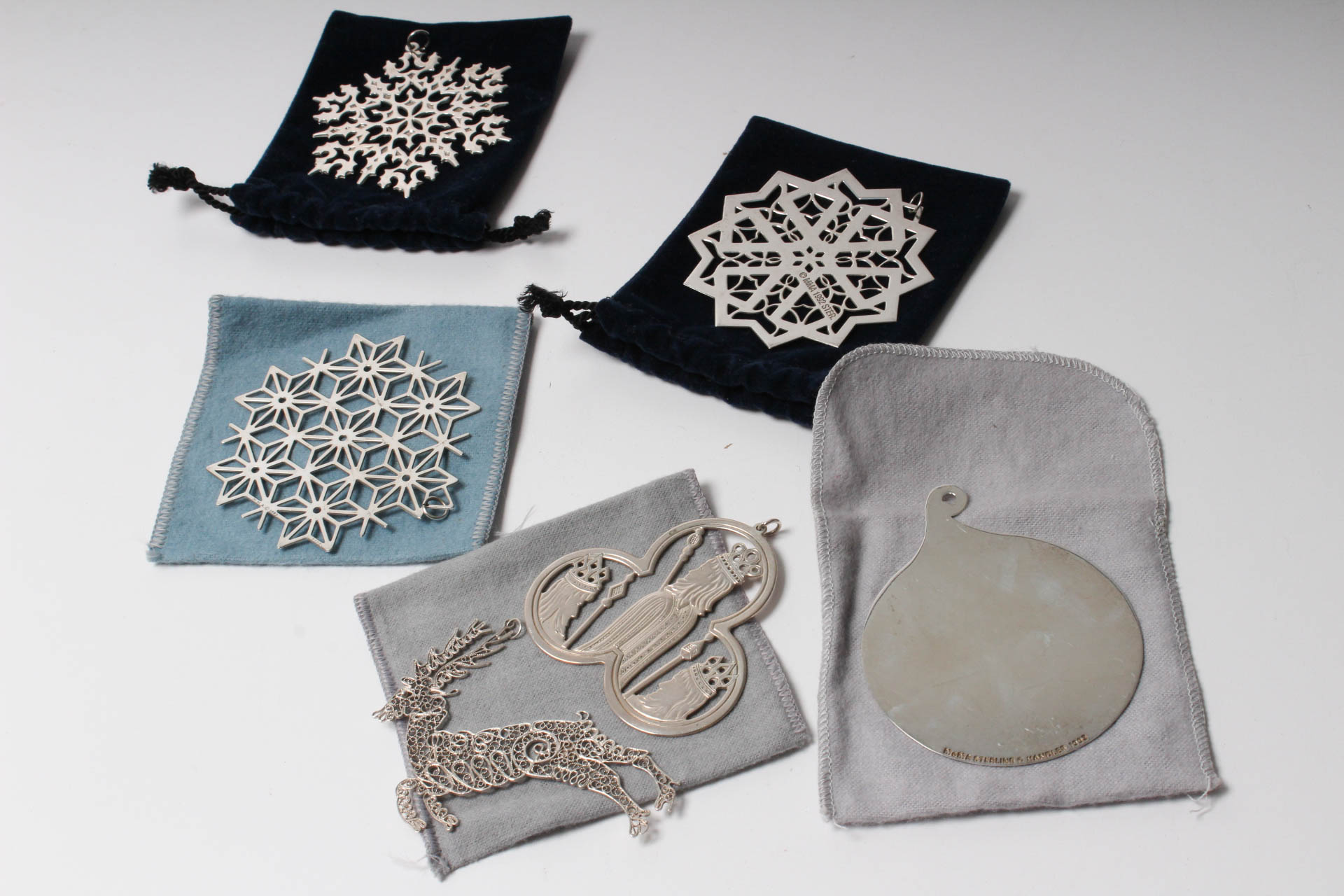 Sterling Silver Christmas Ornaments Collection