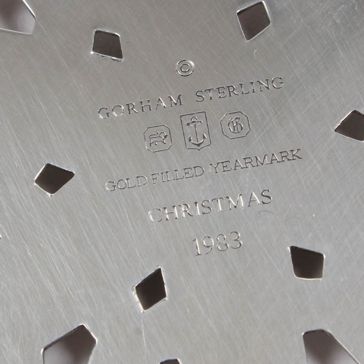 Sterling Silver Gorham and Cartier Christmas Ornaments