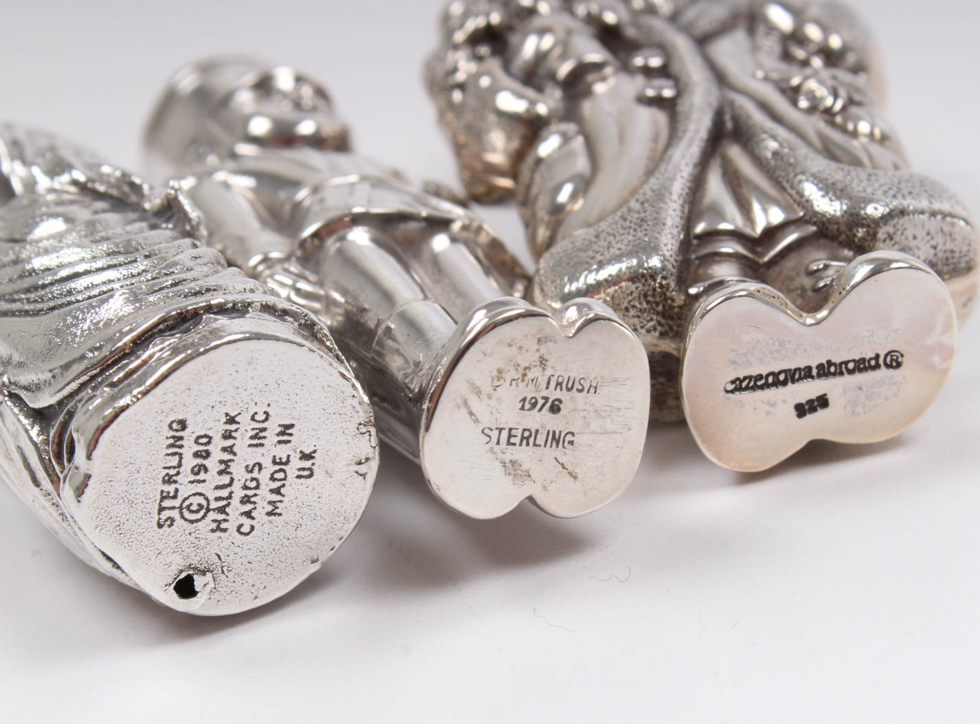 Three Sterling Silver Christmas Ornaments