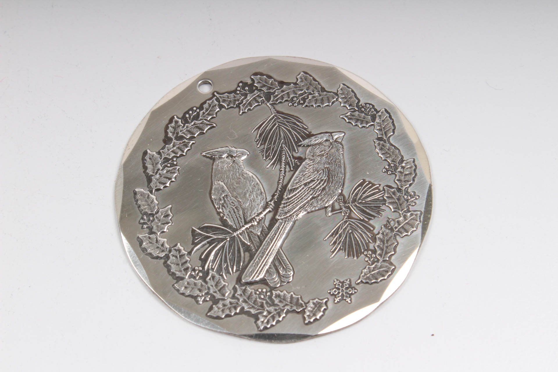 Three Sterling Silver Wendell August Handmade Christmas Ornaments