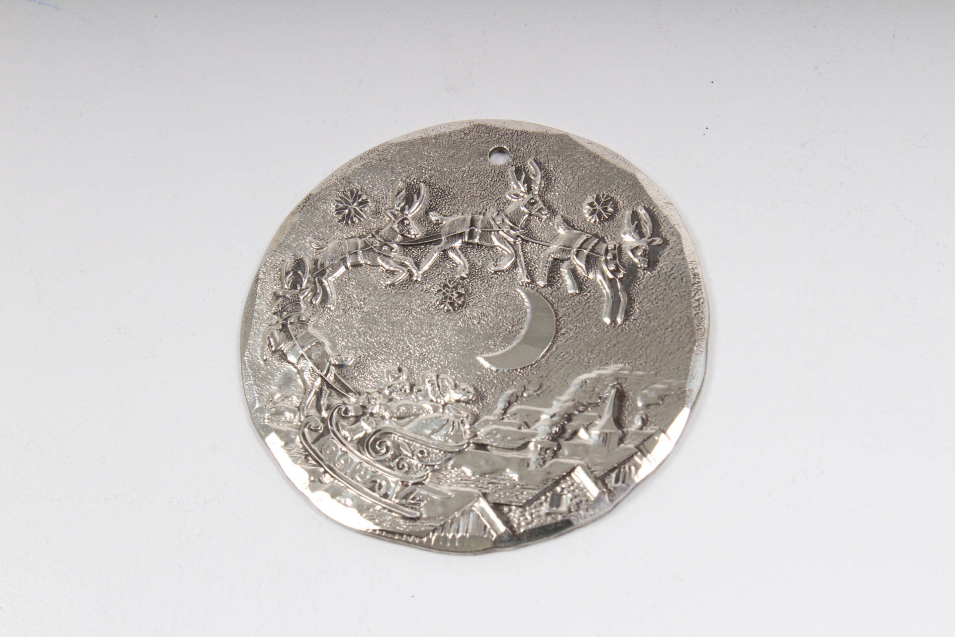 Three Sterling Silver Wendell August Handmade Christmas Ornaments