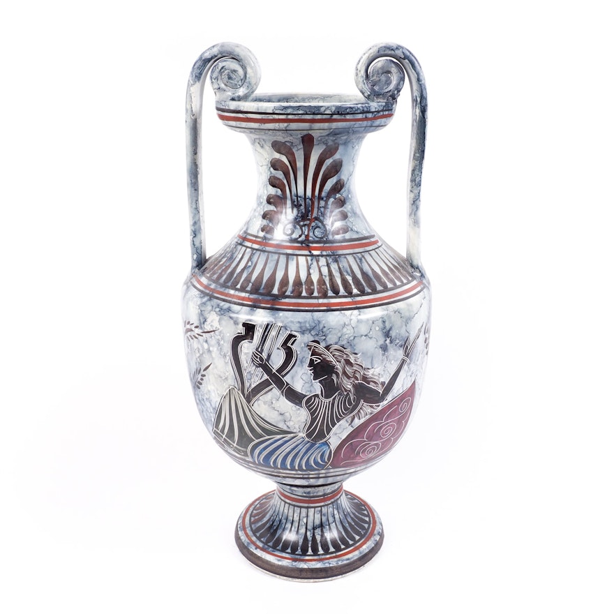 Giannis Rhodes Handmade Grecian Ceramic Urn