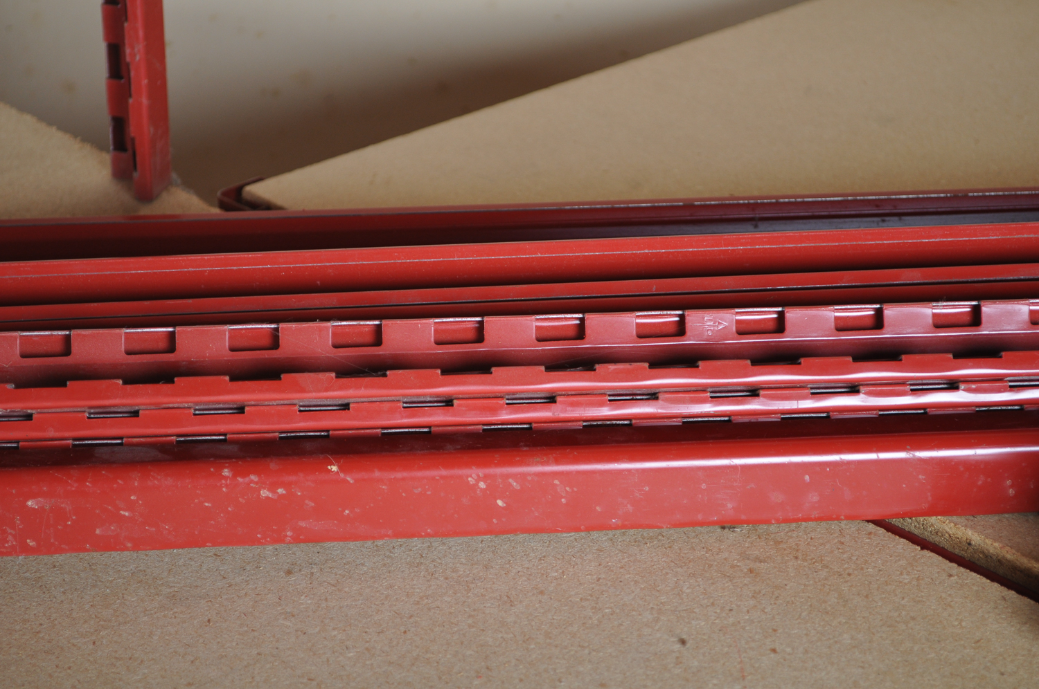 Large Lot of Adjustable Metal Work Shelves