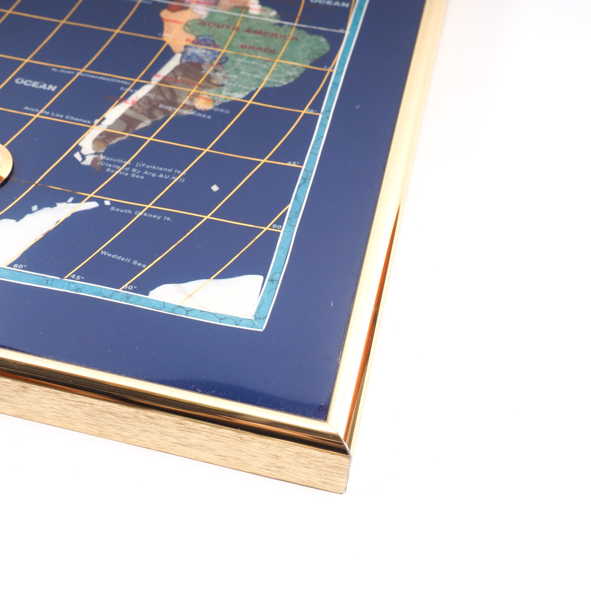 Inlaid Stone and Abalone Map Of the World