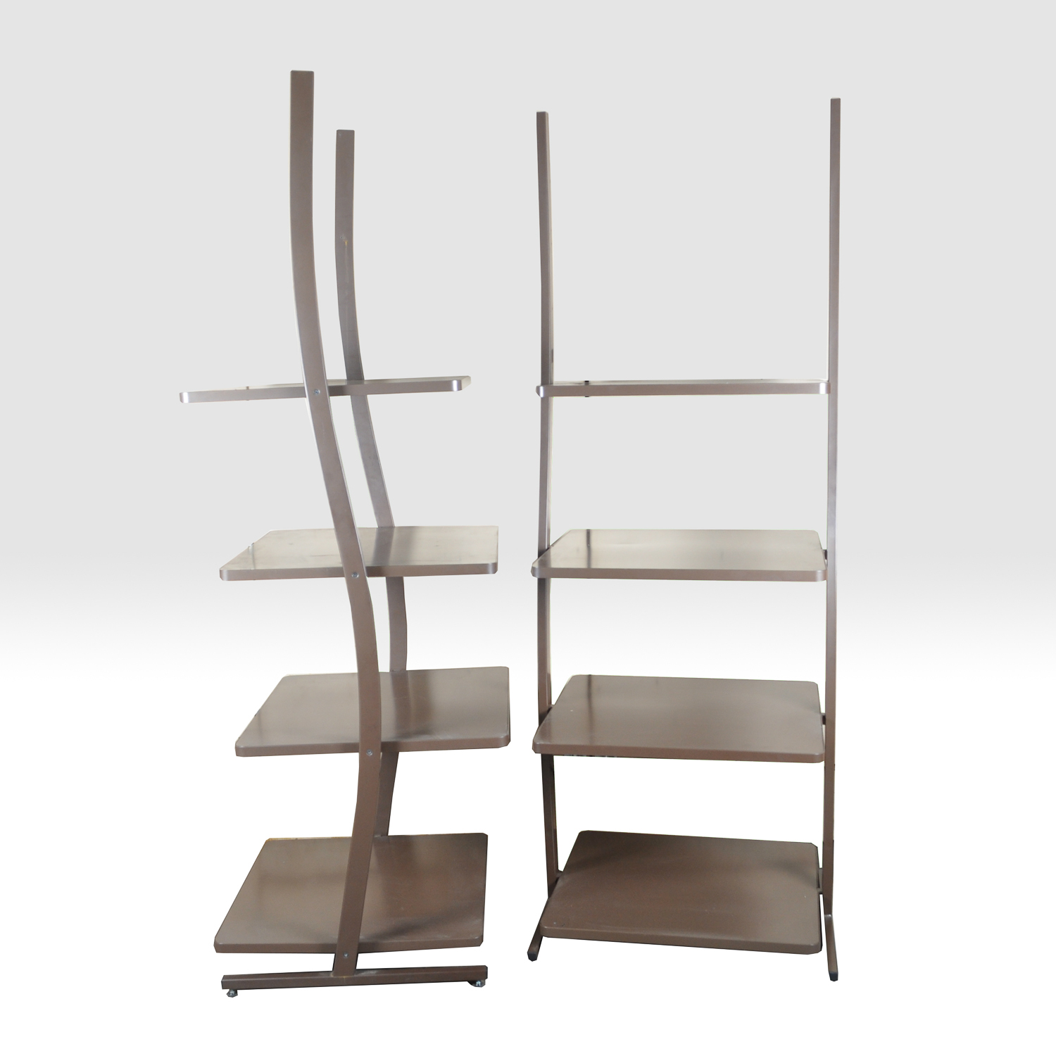 Modernist Style Metal Shelving Units