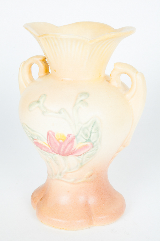 Hull Pottery Vases in "Magnolia" Pattern
