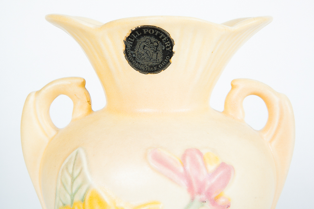 Hull Pottery Vases in "Magnolia" Pattern