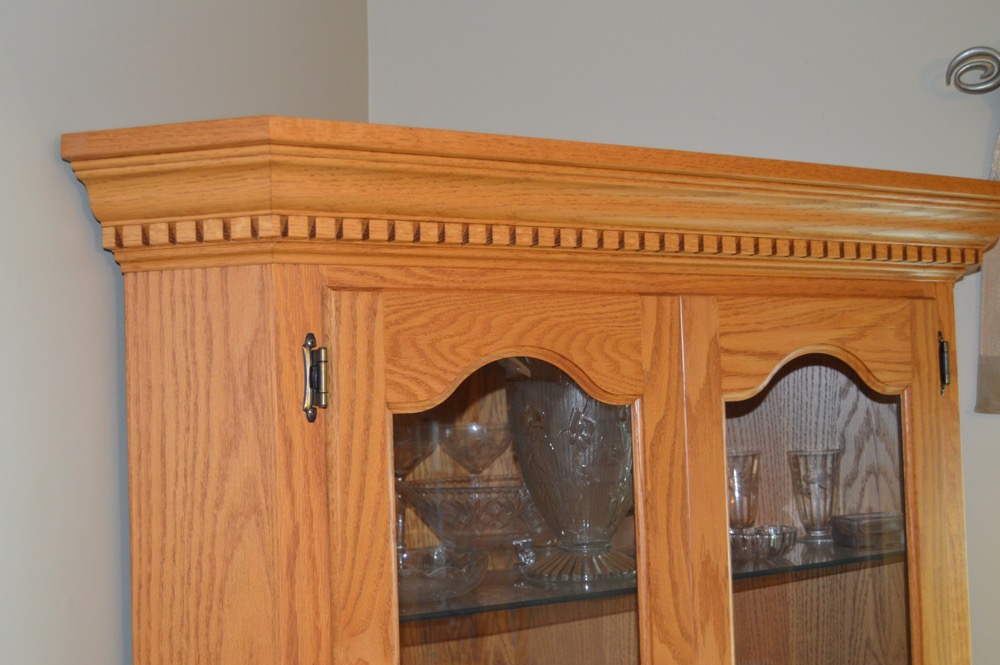 Amish Made Oak Corner Cabinet