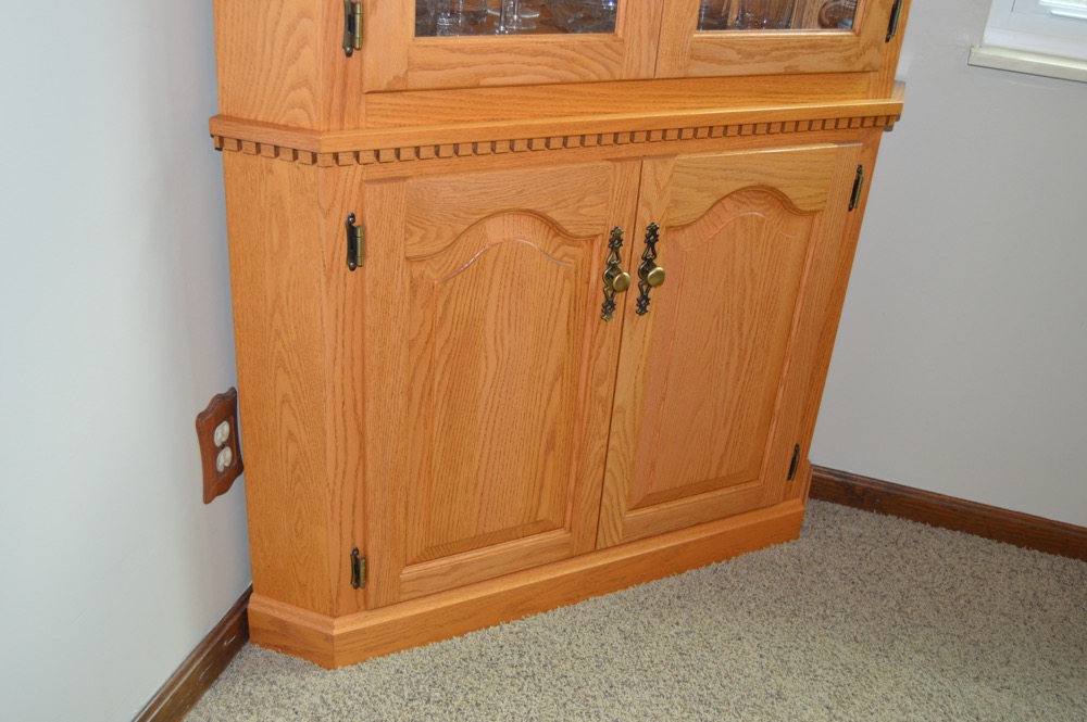 Amish Made Oak Corner Cabinet