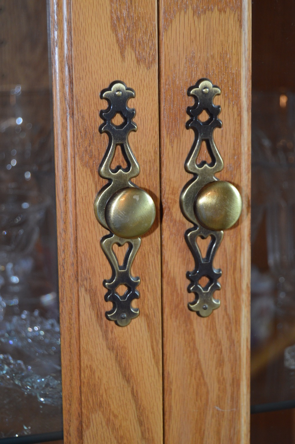 Amish Made Oak Corner Cabinet