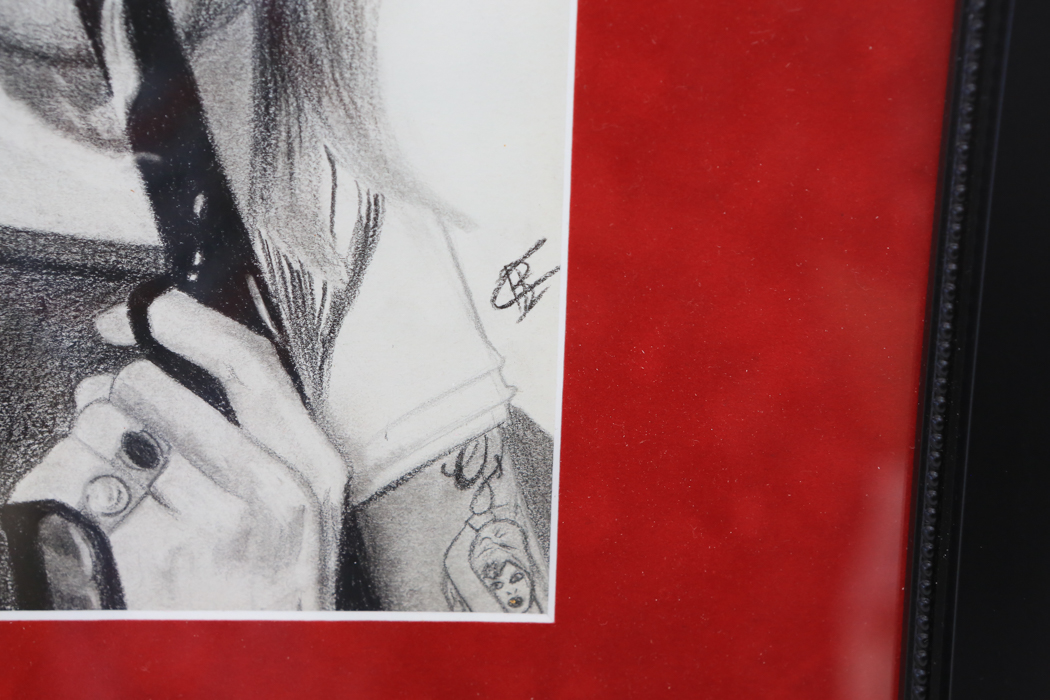 Original Charcoal Drawing of Amy Winehouse and Kurt Cobain