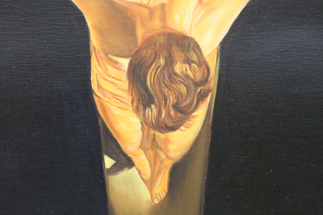 Crucifix Oil Painting After Salvador Dali