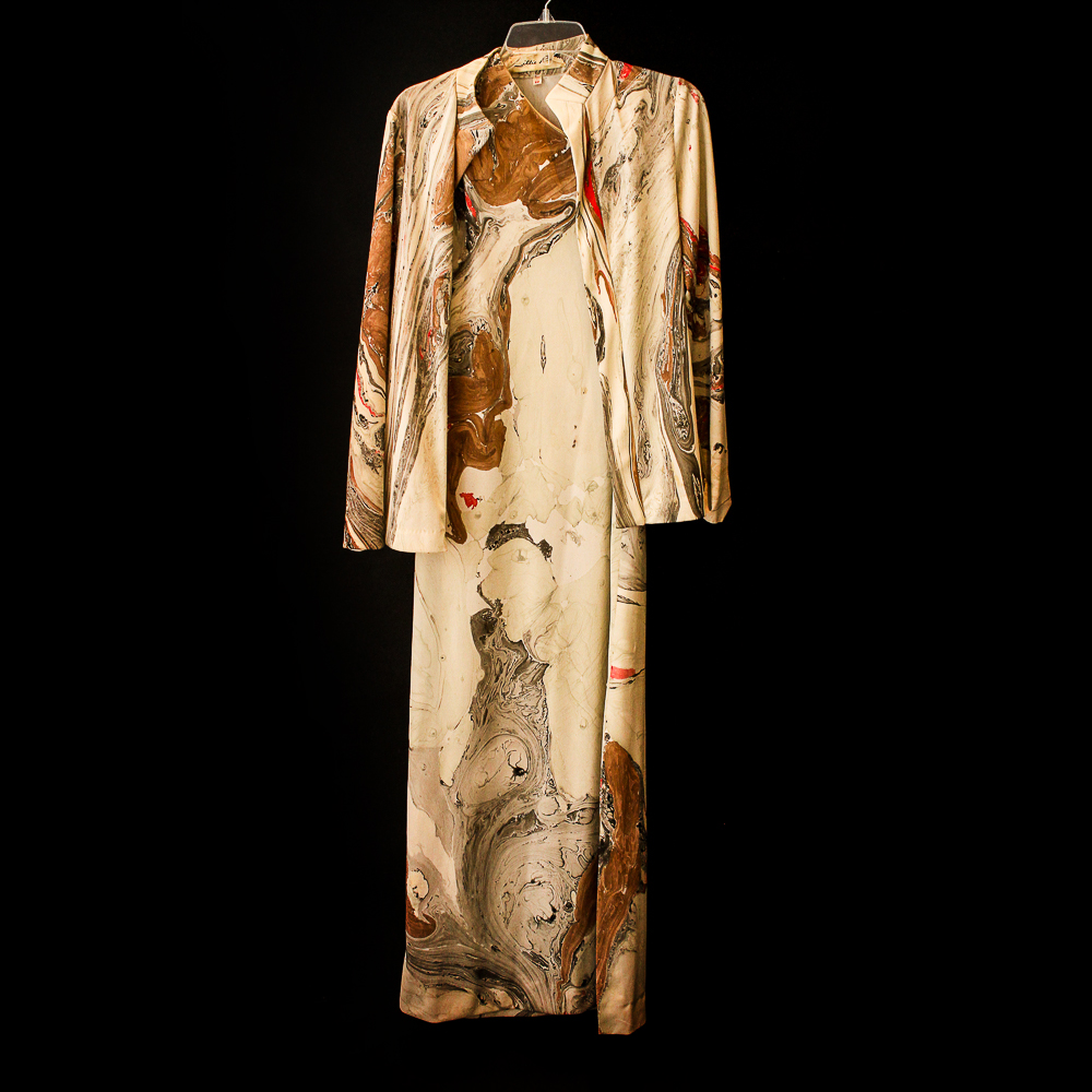 Vintage Lillie Rubin Abstract Maxis Dress and Matching Jacket