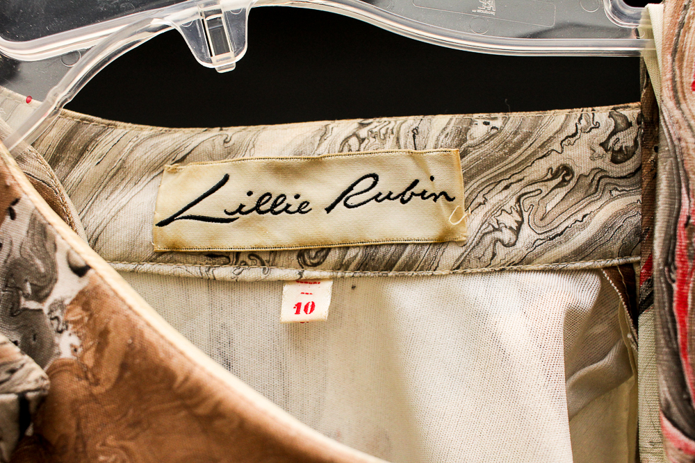 Vintage Lillie Rubin Abstract Maxis Dress and Matching Jacket