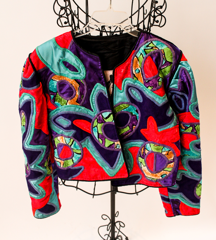 Vintage Judith Roberts Abstract Patchwork Jacket
