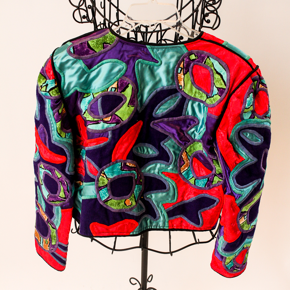 Vintage Judith Roberts Abstract Patchwork Jacket