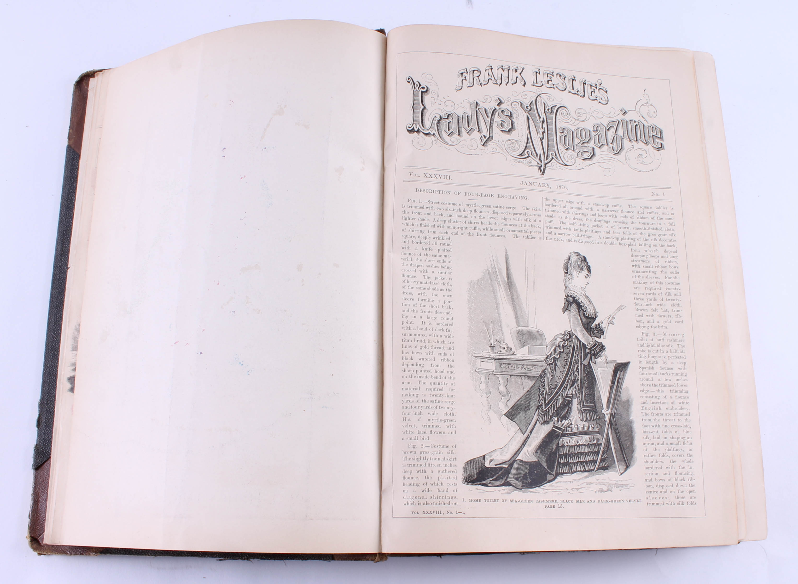 Antique "Frank Leslie's Lady's Magazine" Volume 38