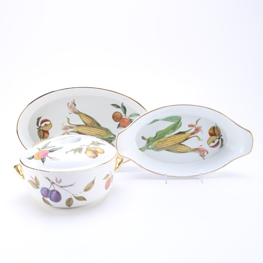 Royal Worcester "Evesham" Serving Set