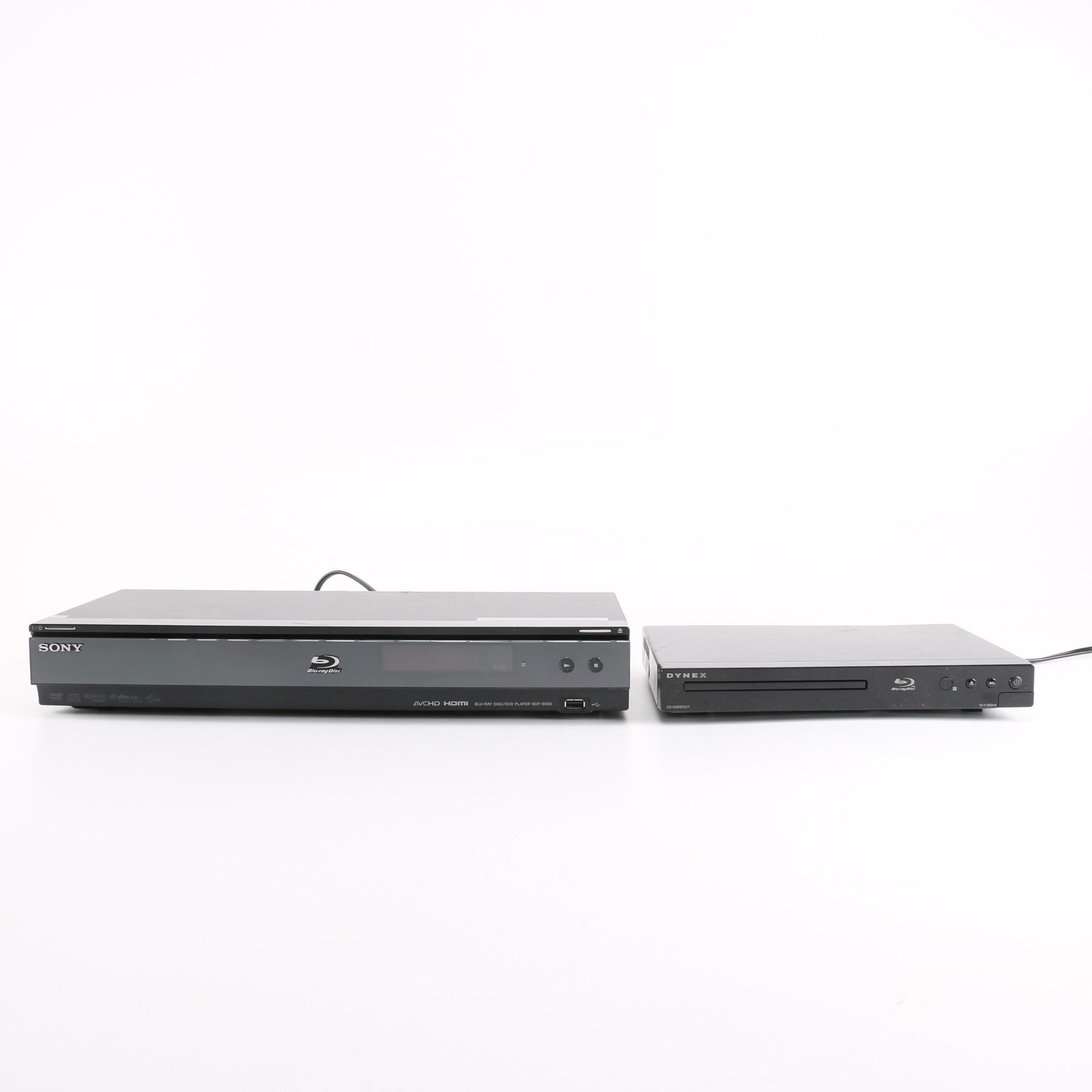 Sony and Dynex Blu-ray Players