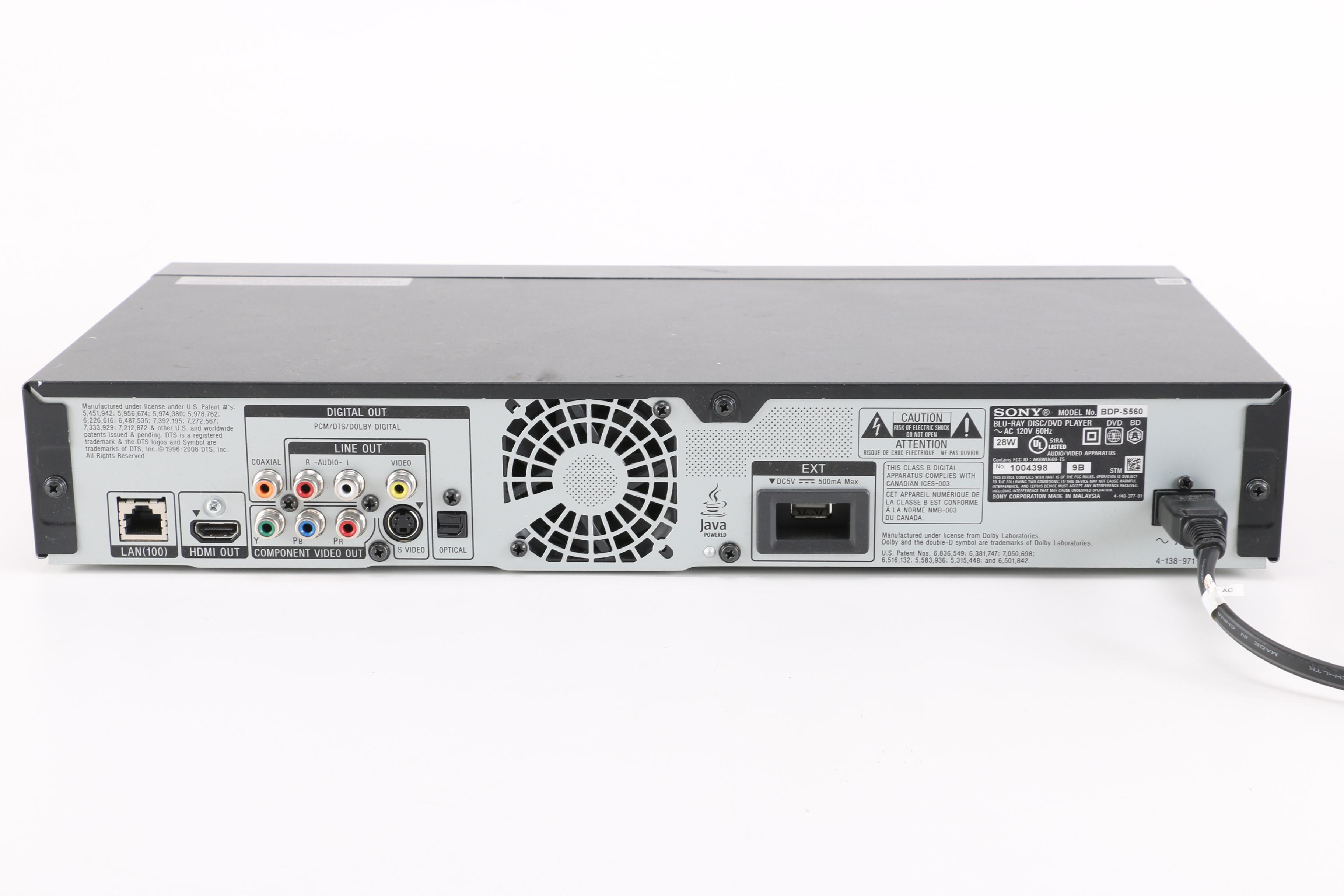 Sony and Dynex Blu-ray Players