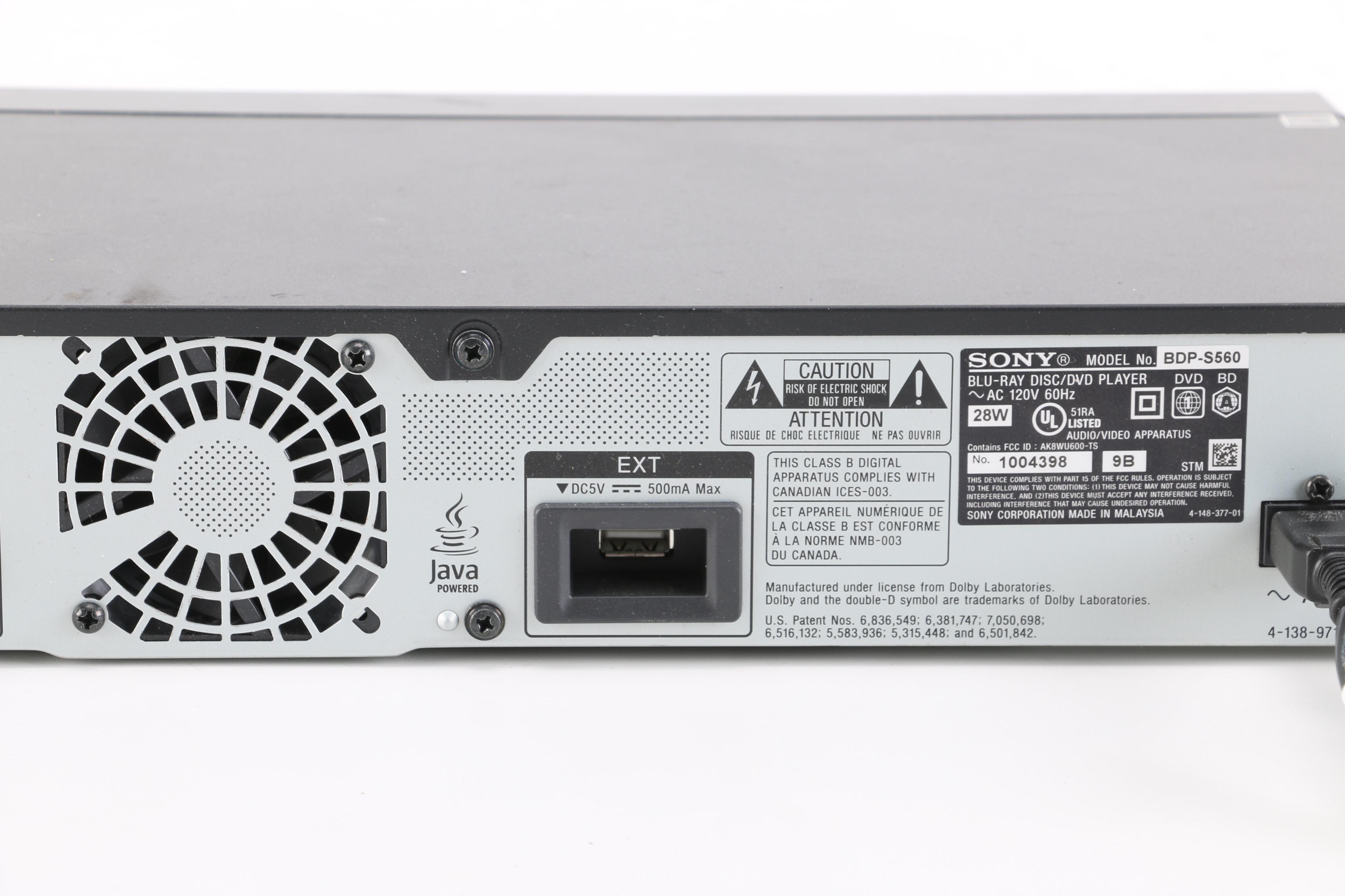 Sony and Dynex Blu-ray Players