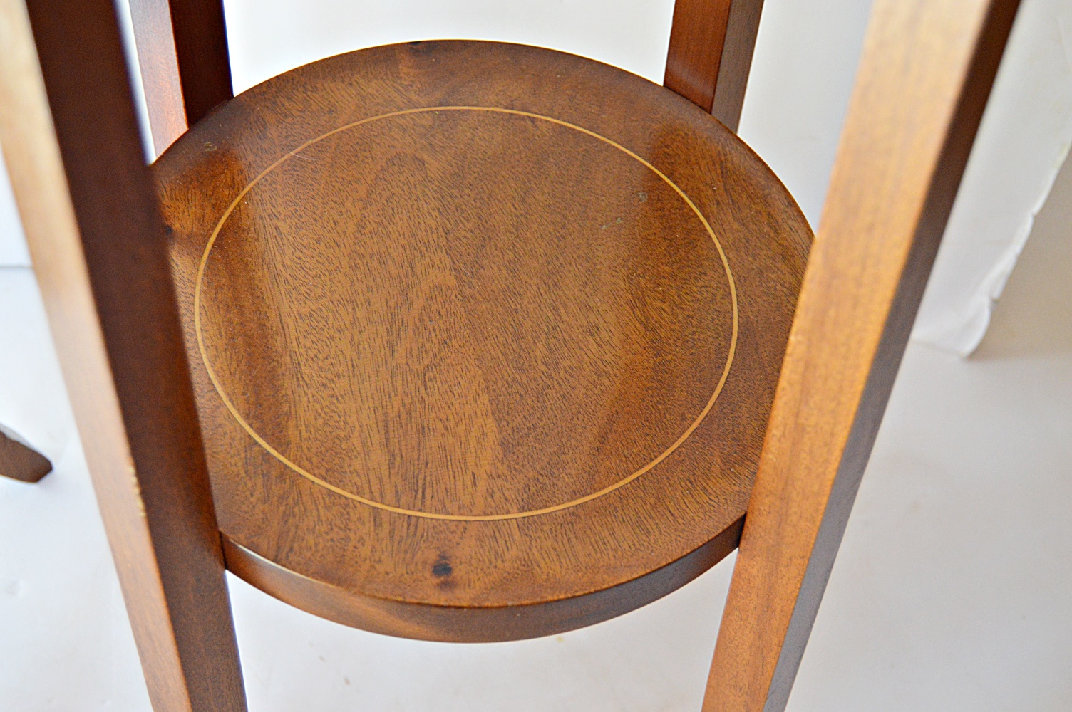 Pair of Neoclassic Style Cherry Pedestal Stands