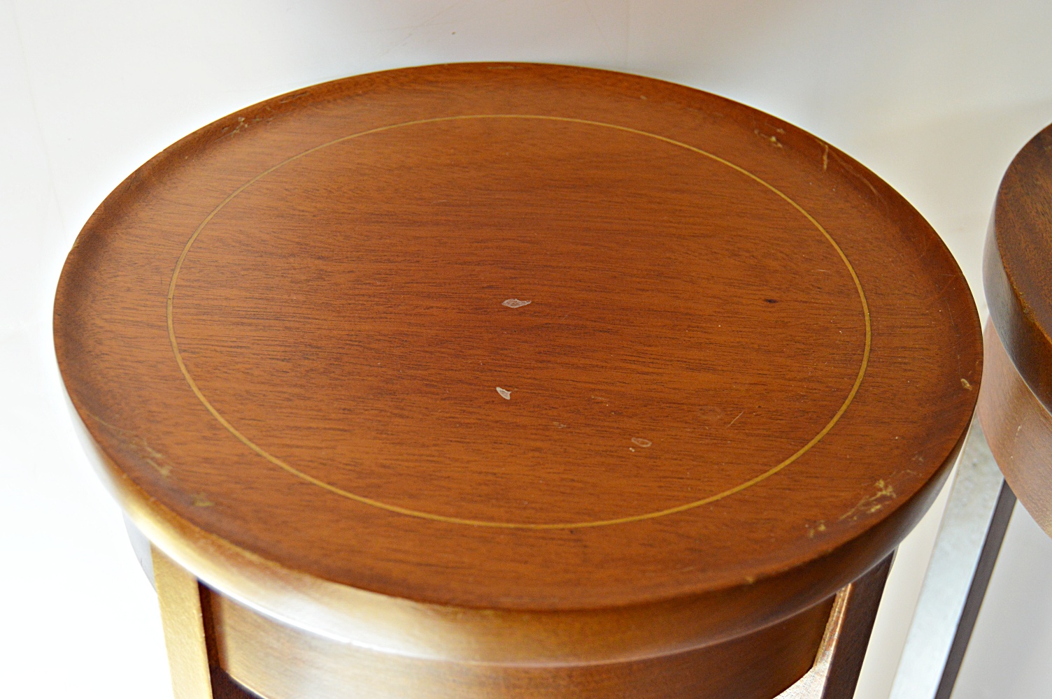 Pair of Neoclassic Style Cherry Pedestal Stands