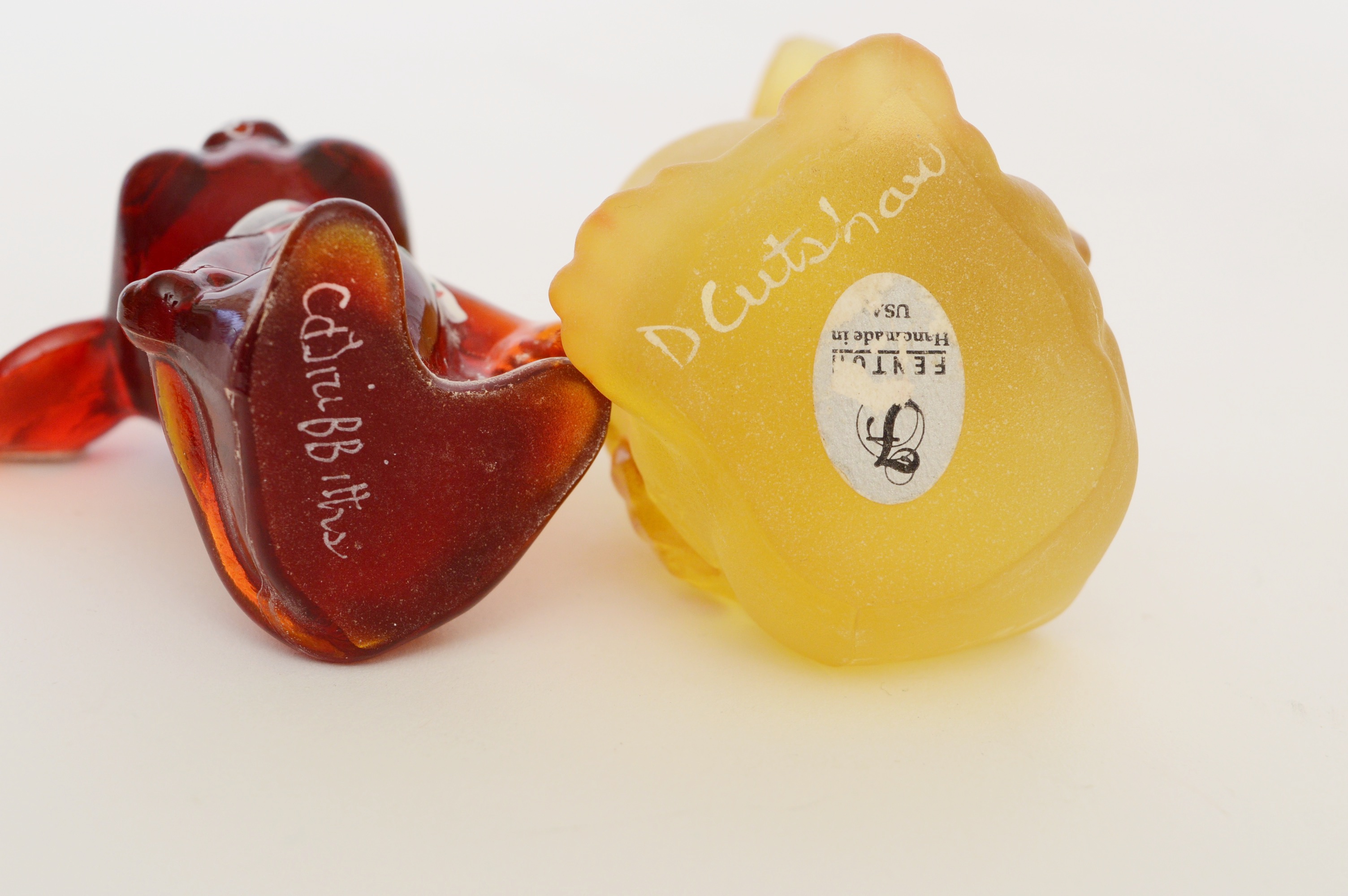 Collection of Artist Signed Fenton Glass Animals