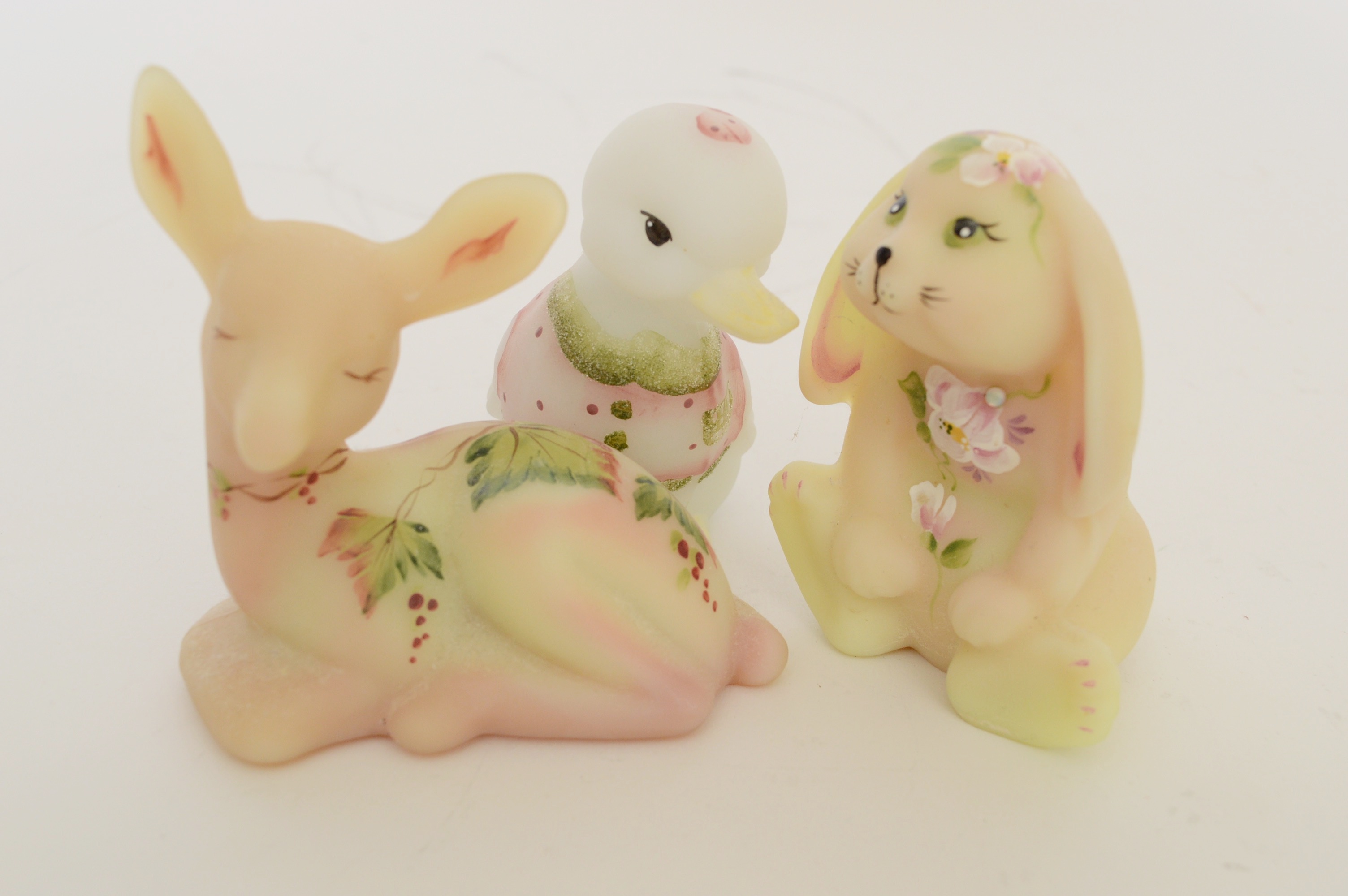 Collection of Artist Signed Fenton Glass Animals