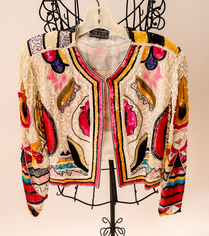 Vintage Sequin Cropped Blazers