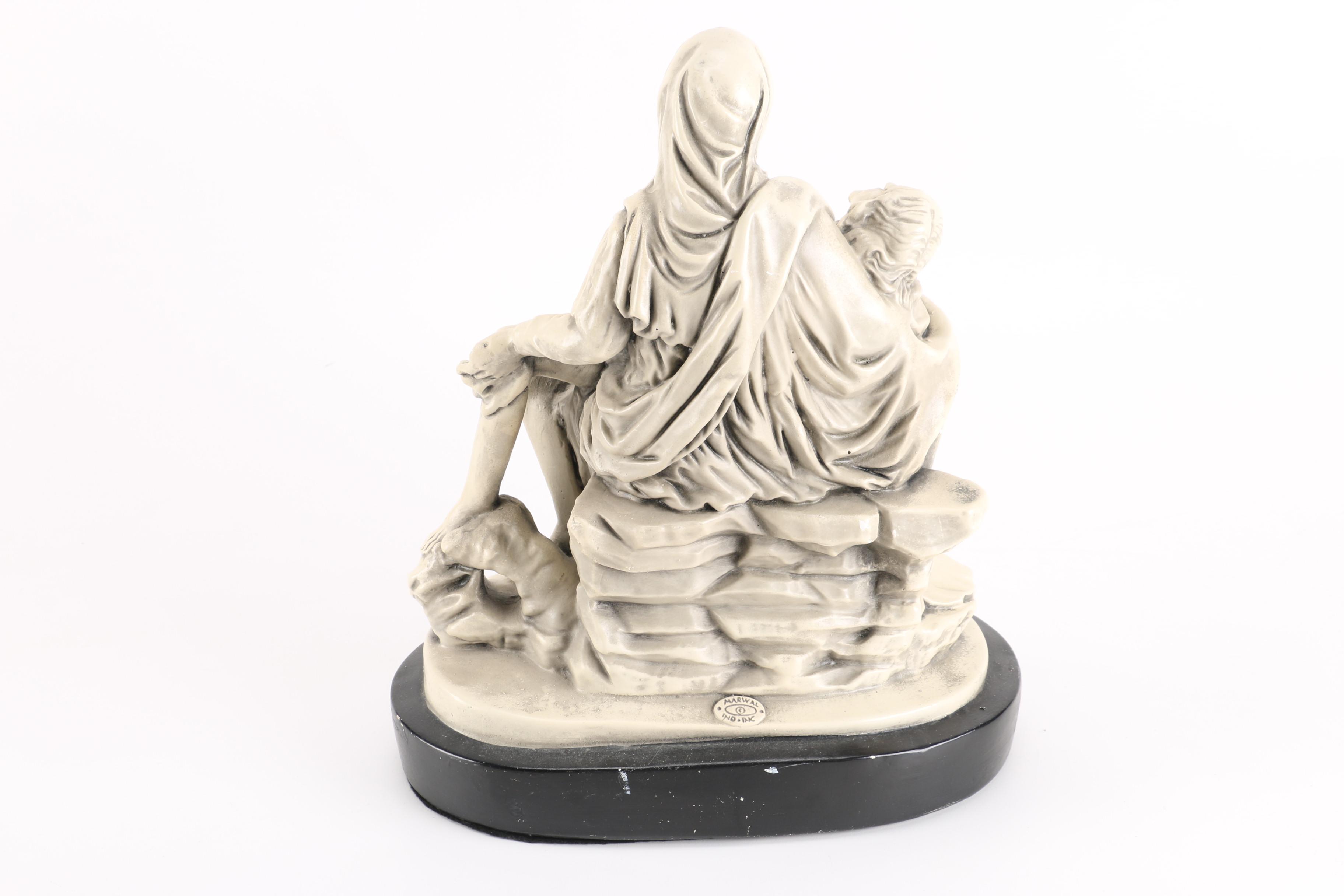 Mid-Century Marwal Industries Chalkware "Pietà" Reproduction