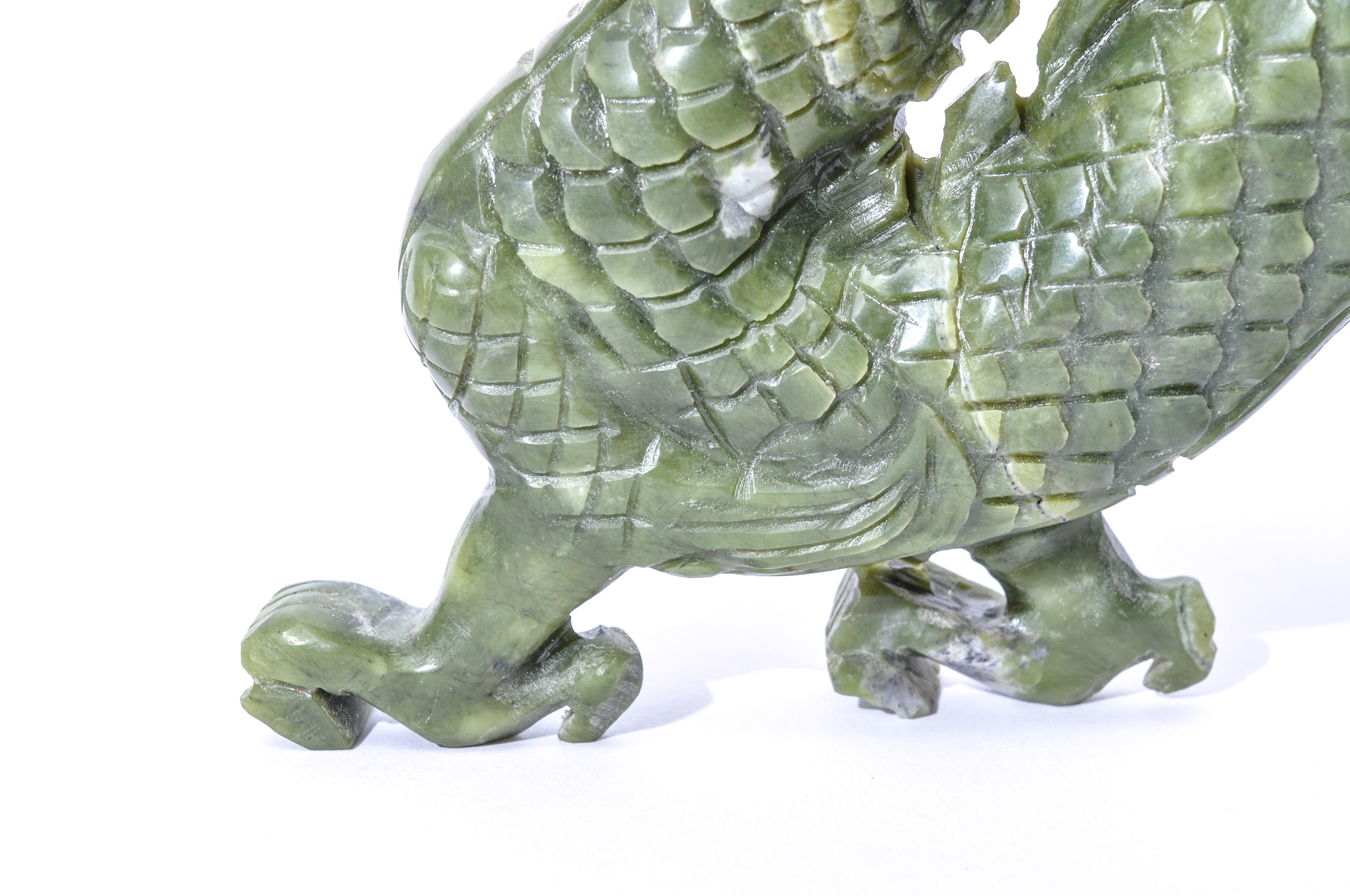 Chinese Carved Jadeite Dragon