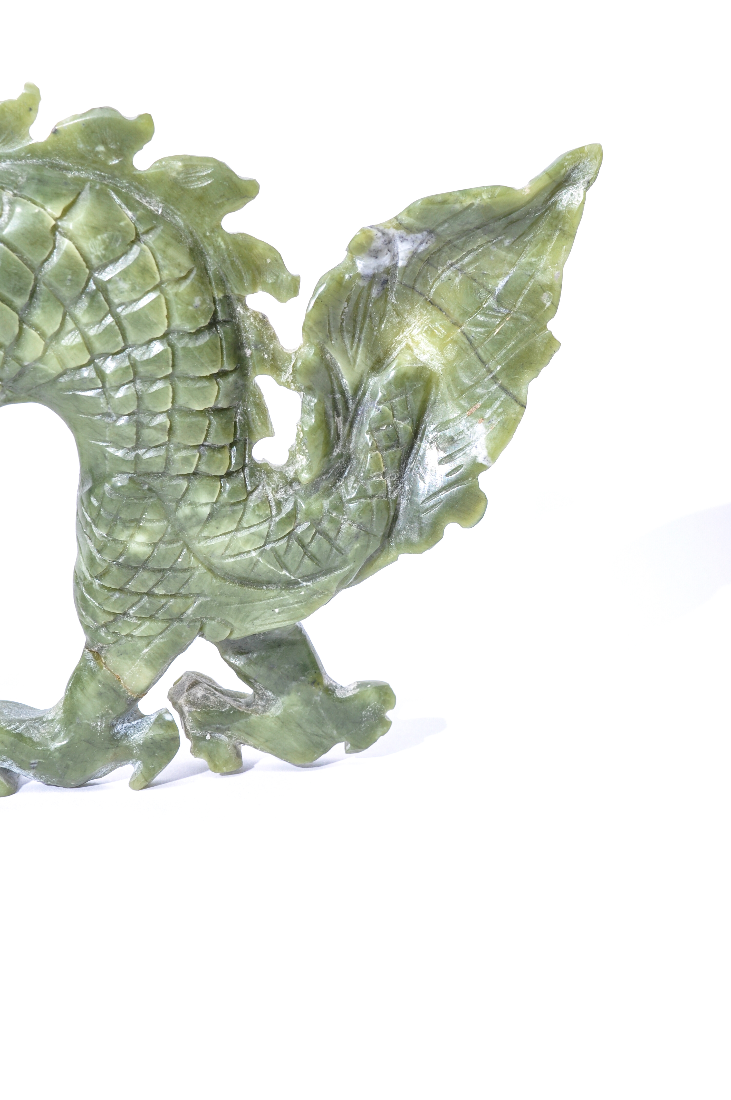 Chinese Carved Jadeite Dragon