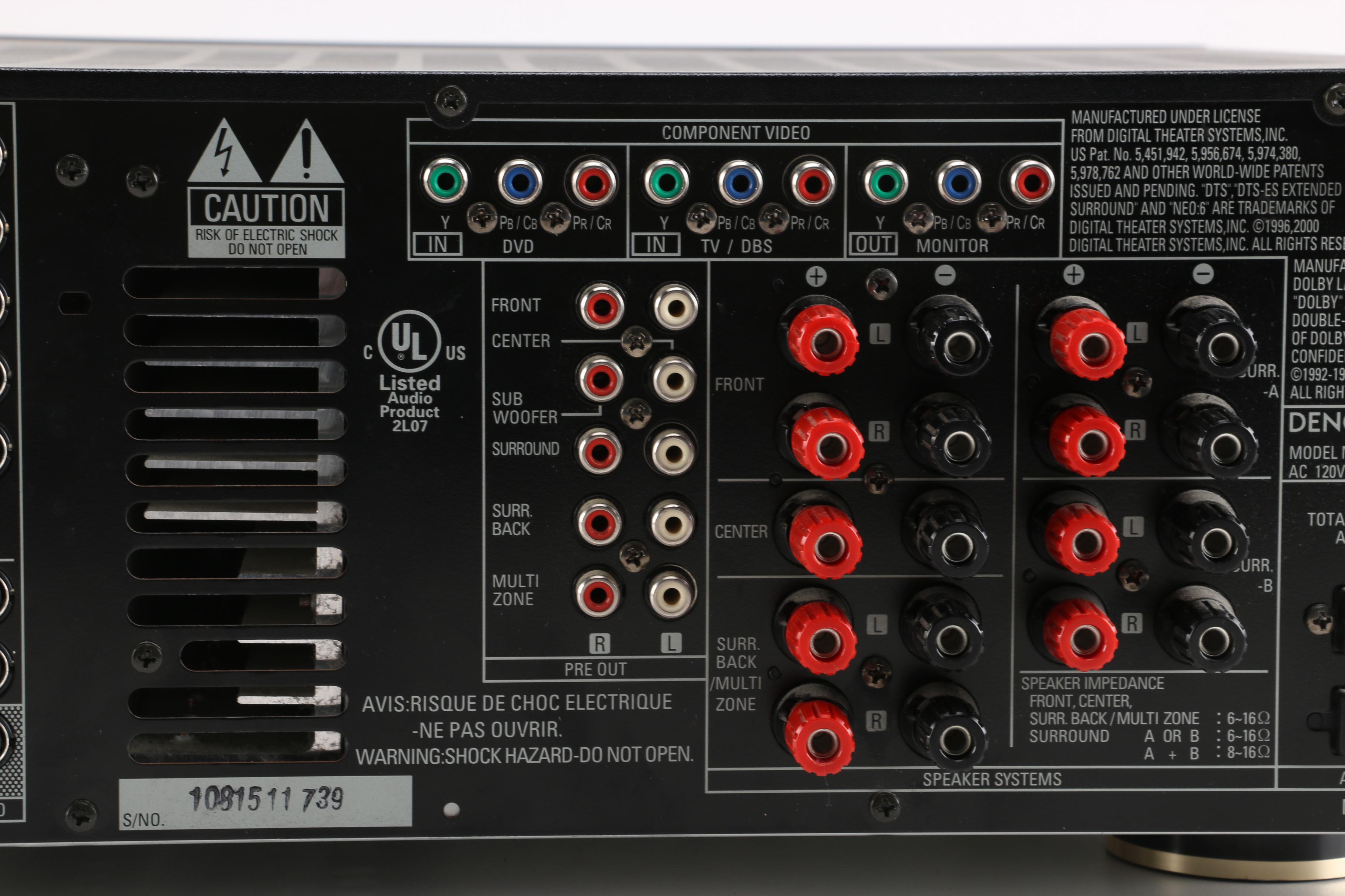 Denon AVR-3802 Surround Sound Stereo Receiver