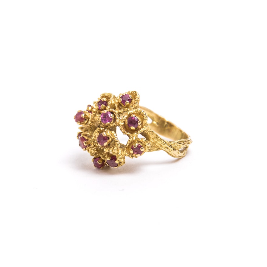 18K Gold and Ruby Ring