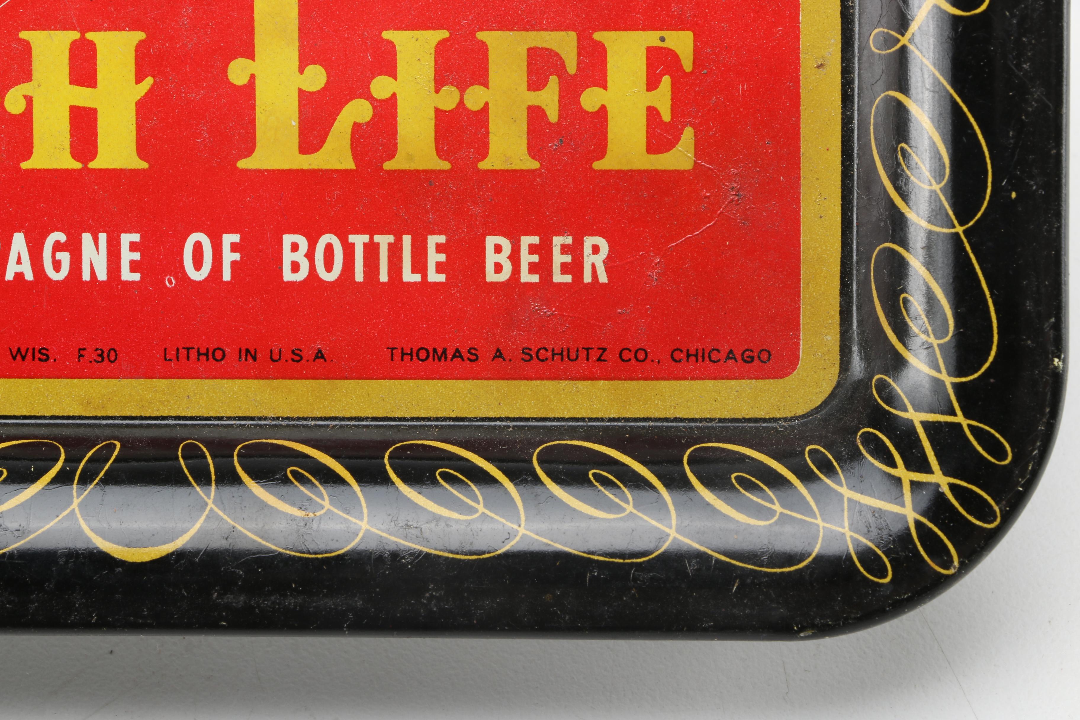 Miller High Life Sign And Trays