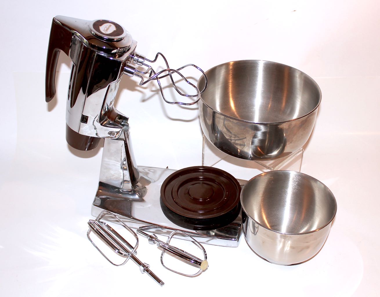 Vintage Sunbeam Stainless MixerMaster + Bakeware