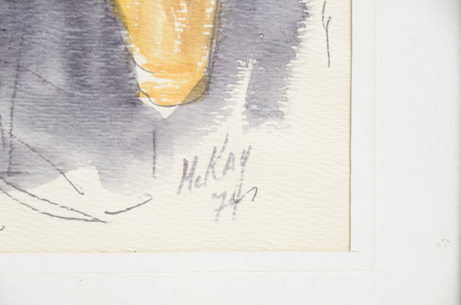 Original Watercolor and Ink Painting Signed McKay