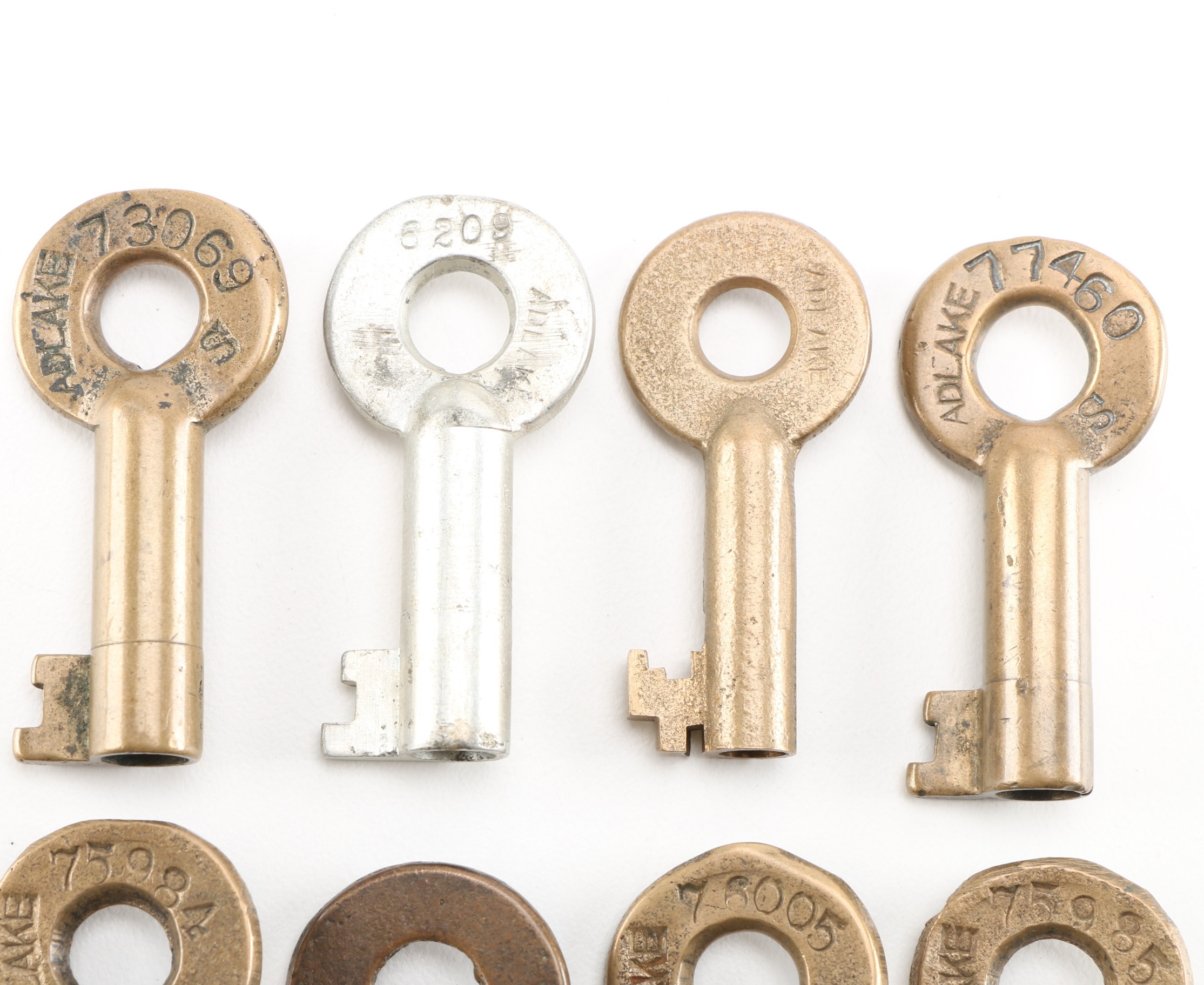 Eight Antique Railroad Switch Lock Keys